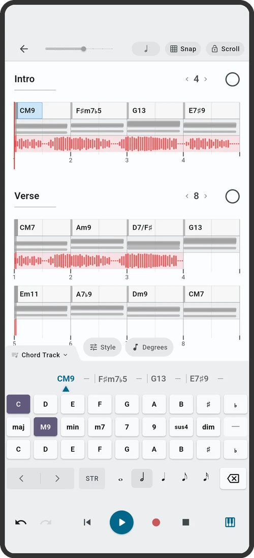 Faso — AI Chord Sheet & DAW on your phone